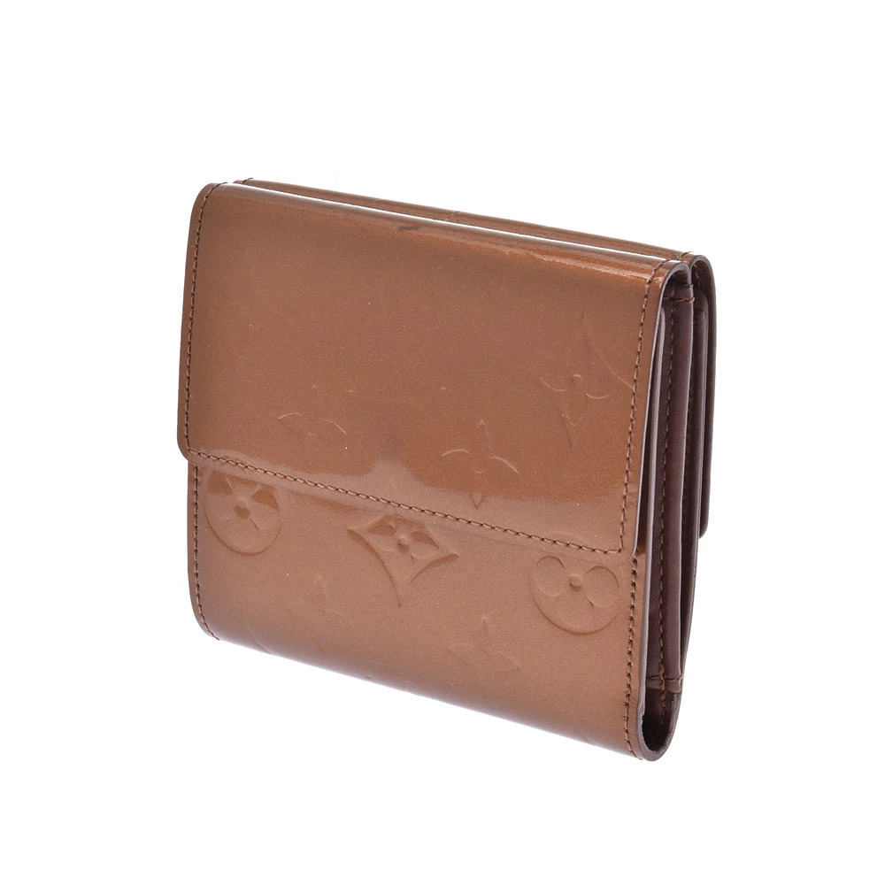 Louis Vuitton fold Bi Wallet Bron Vernis Monogram Elise Portefeuille White